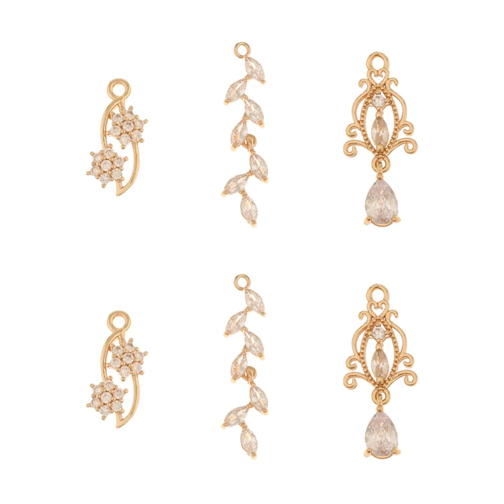 

Cordial Design 50Pcs Jewelry Findings & Components/Hand Made/Rhinestone Connectors/DIY Making/CZ Charms/Copper Accessories