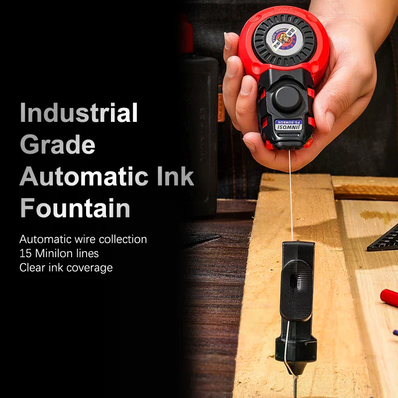 Woodworking Tool Carpenter Manual Ink Marker Scriber With Chalk Lines Woodworking Scriber Ink Fountain Marking Tools