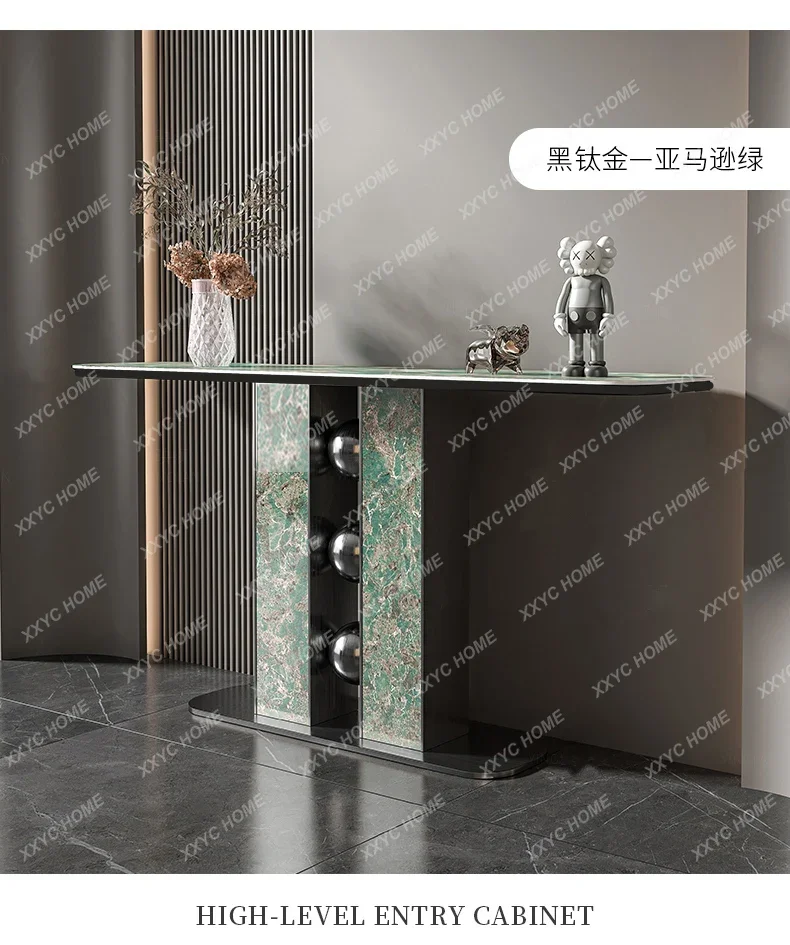 

H Lucky Pearl Entrance Platform Light Luxury Art Entrance End View Platform Bar Case Entrance Cabinet Long Table