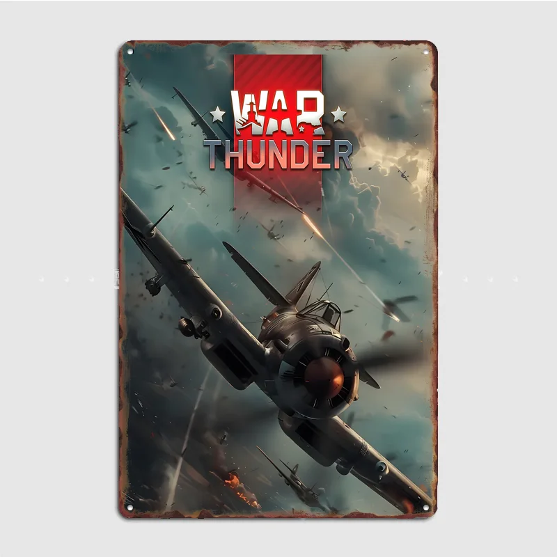 War Thunder Game Cover Art Poster Metal Sign Custom Bar Room Decoration Bedroom Indoor Decor Home Wall Decor Posters