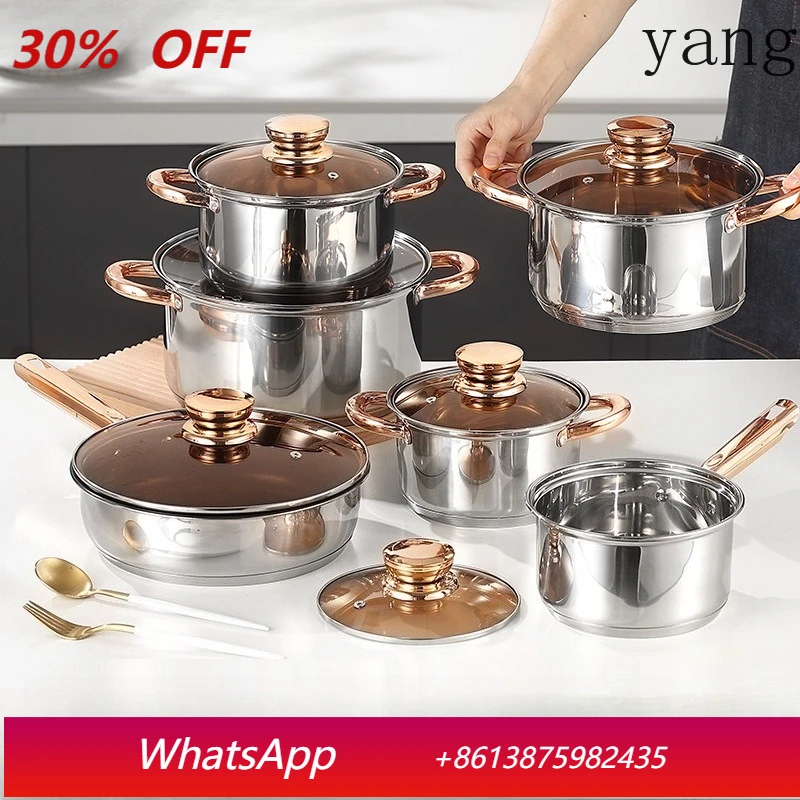 

LMM Stainless Steel Set Pot Set 12Pcs Cookware Cooking Pot