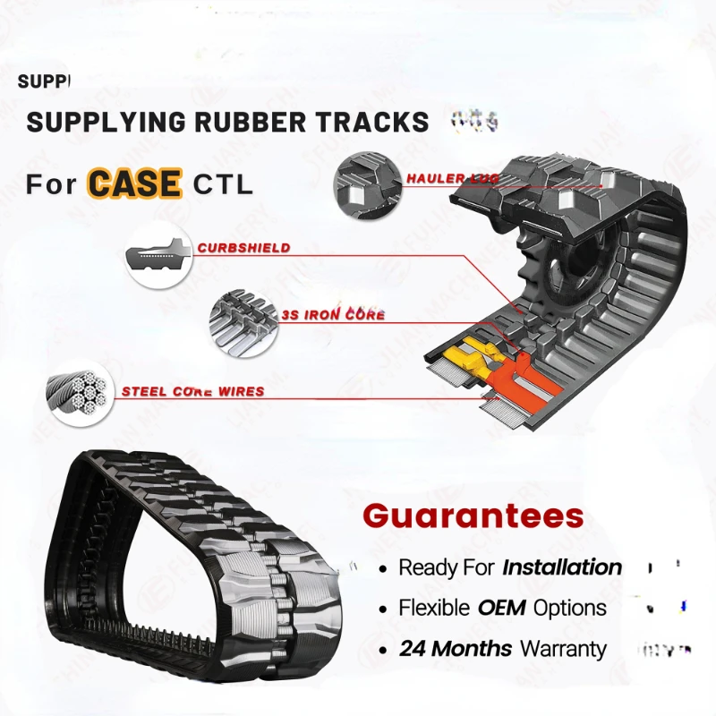 CTLs Undercarriage Parts for Case TV Series TV370 TV 380 TV 450 Track Roller Sprocket Front Rear Idler and Rubber Track