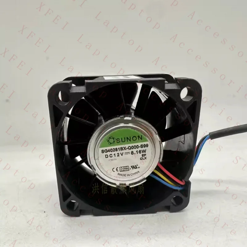 

C 1 PCS FOR SUNON Fan SG40281BX-Q000-S99 DC12V 8.16W 4028 40*28MM 4 wire cooling fan