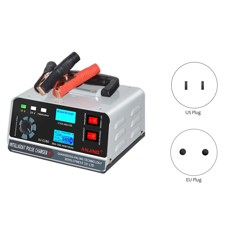 ANJING 12V/24V Car Motorcycle Battery Charger Enhanced Edition High Power 400W Automatic Intelligent Pulse Repair