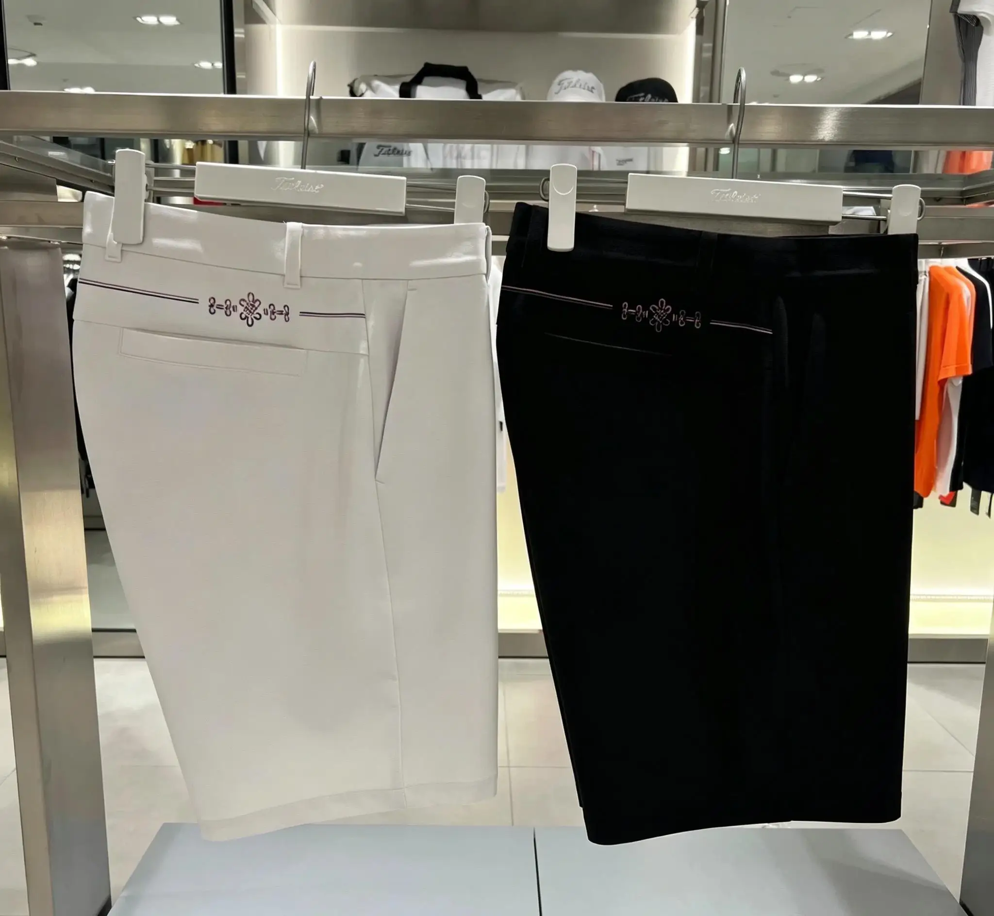 Men Quick Dry Golf Knee Length Shorts Summer Straight Slim All Match Casual Sports Trousers Lightweight Cool Outdoor Golf Wear