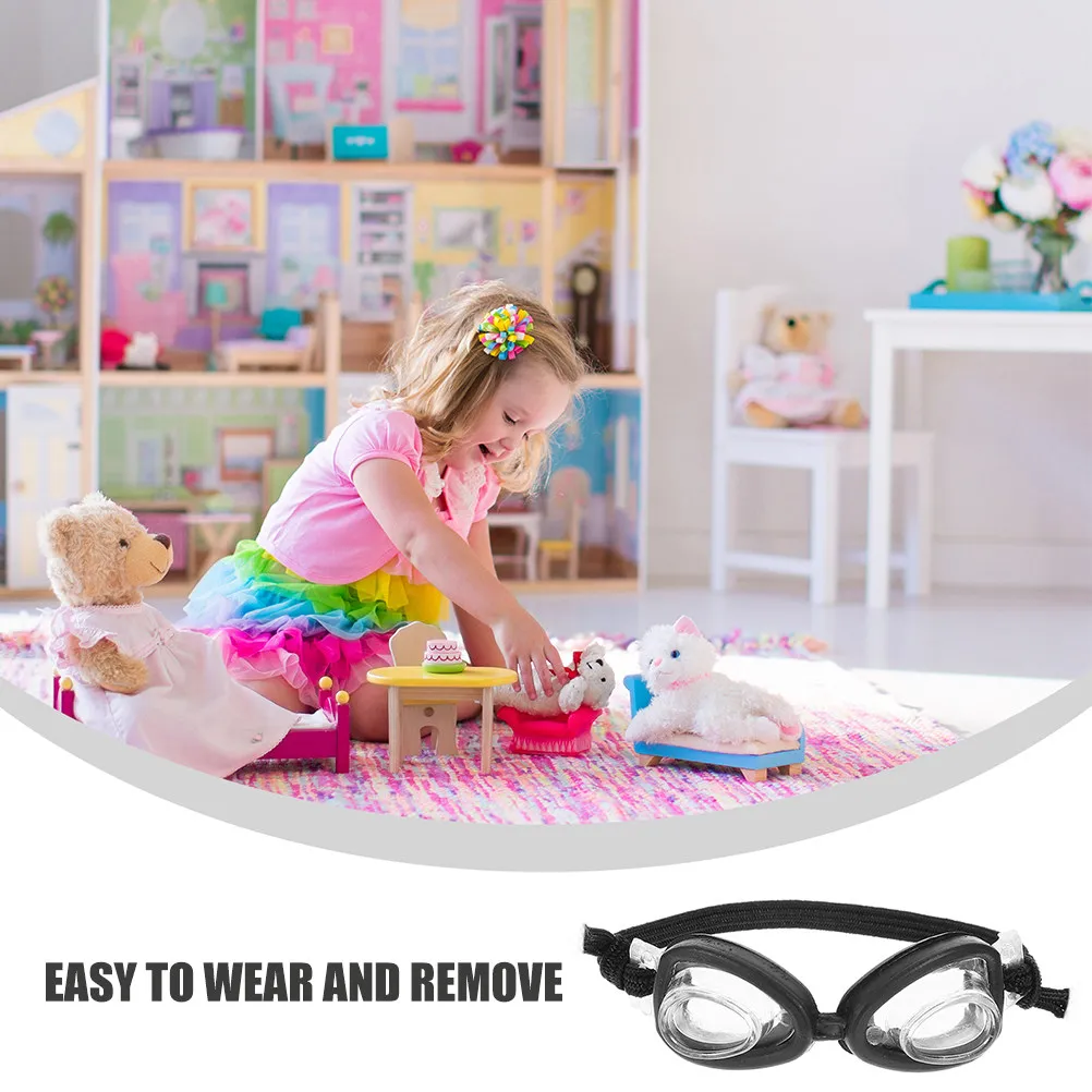 2Pcs Miniature Swimming Goggles Tiny Lightweight Eyewear Summer Pool Party Kids Playhouse Craft Decoration Swim Goggles