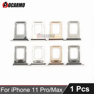 Bilashmart 1/Lot Apple iPhone 11 Pro / 11Pro Max 11PM SIM Card Tray Drawer Holder Single Dual Slot Replacement Parts