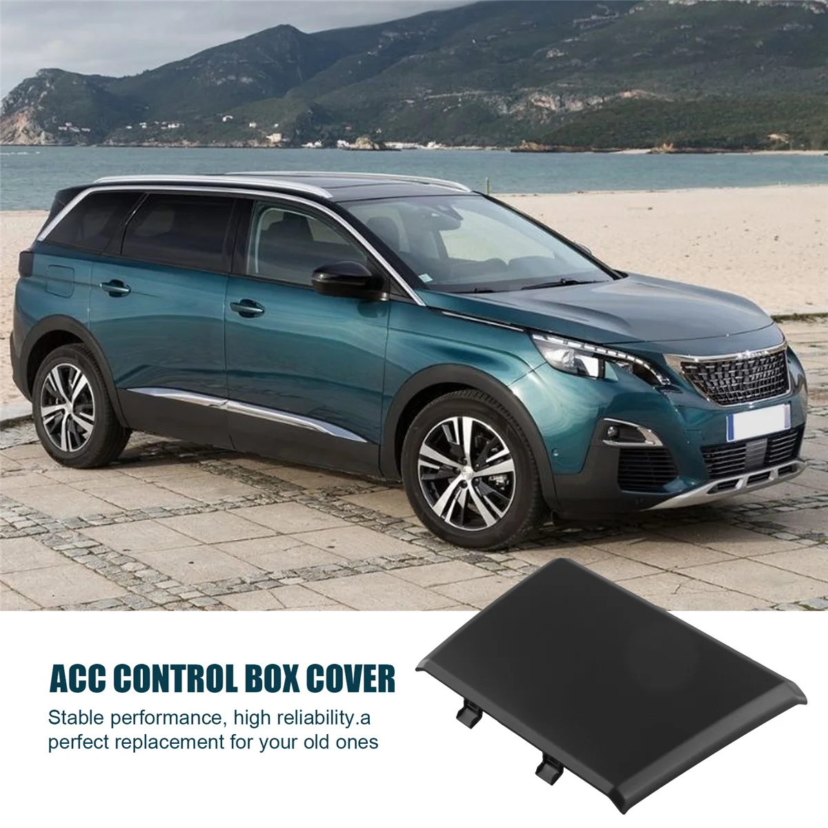

Superior-Front Bumper Intake Grille Wall Cover ACC Control Box Cover YL017826XT 9836795777 for Peugeot 4008 (P84C) 5008 (P87C)