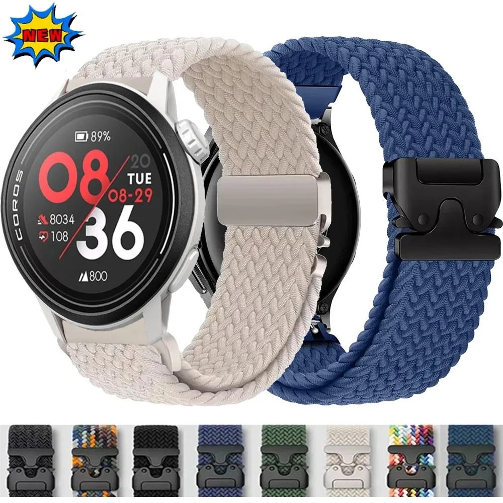 Nylon-Geflechtband mit Schlaufe für Suunto Vertical 2/Race 2/Run, Armband mit Fallschirmschnalle für COROS APEX 4 42mm-2 Pro/PACE 3-Pro Gürtel