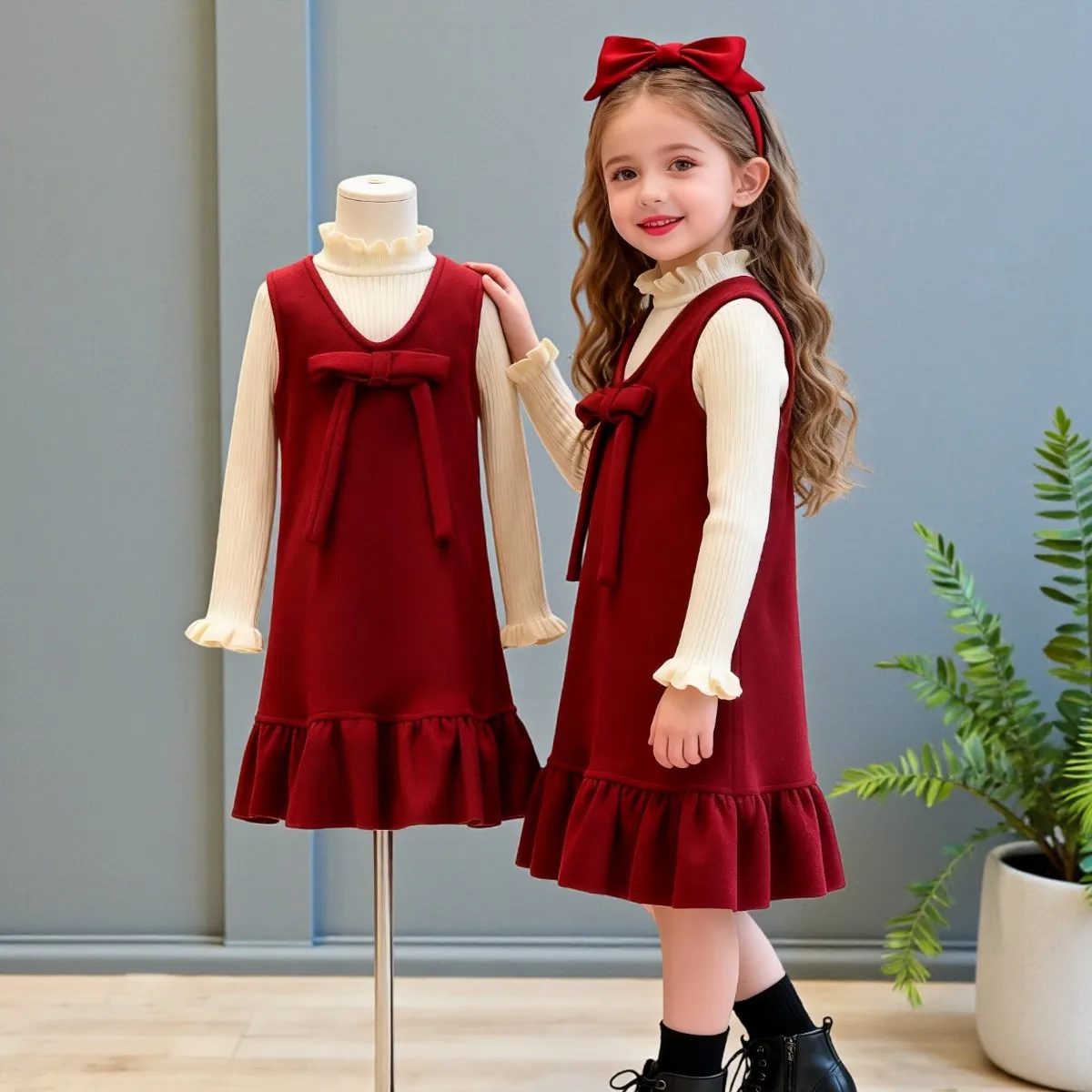 

Платья для девочек, комплект свитера, зимняя одежда для девочек, детское платье Лолиты для подростков, детские костюмы принцессы, подарки на Рождество и Новый год