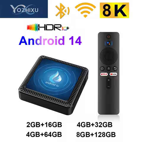 YOZHIXU Android 14 Smart TV Box Q17 Allwinner H313 Quad Core 4K 8K 2.4G&amp;5G Dual Wifi BT5.4 16G 32G 64G 128G Voice Media Player