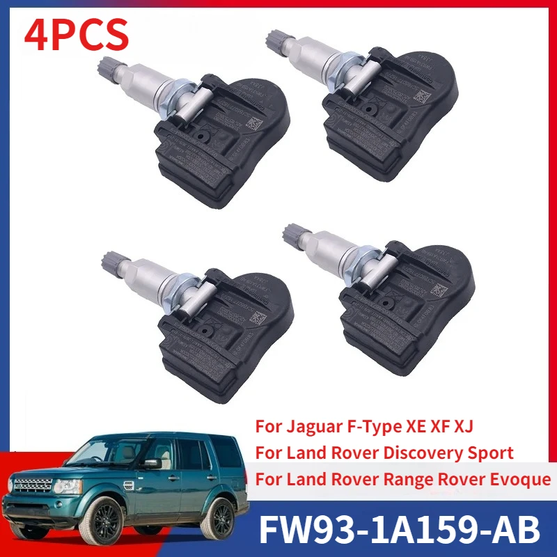 

433MHZ Car TPMS FW931A159AB For 2010-2016 Land Rover Defender 2012-2020 Jaguar F-Type XJ Tire Pressure Sensor 4PCS FW93-1A159-AB