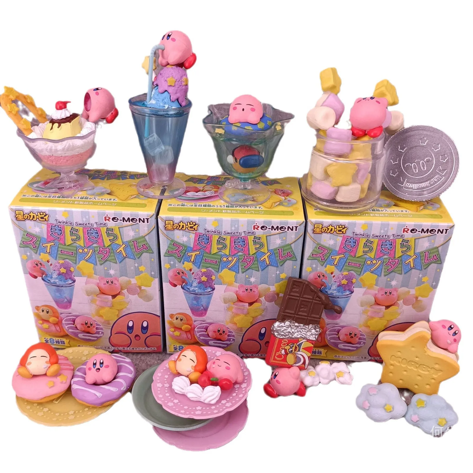 Anime Kirby Actionfiguren Tee-Dessert-Eiscreme Blindbox-Spielzeug Miniatur-Spielzeug-Sammlung Ornamente Weihnachtsgeschenke