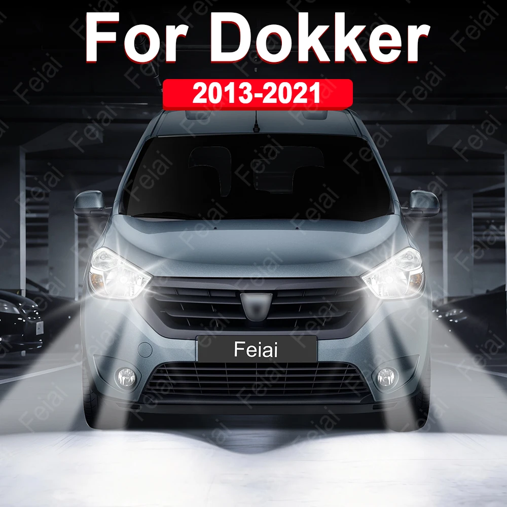 

For Renault Dokker Headlights LED Bulbs Dokker Tuning Accessories Car Headlights 2013 2014 2015 2016 2017 2018 2019 2020 2021