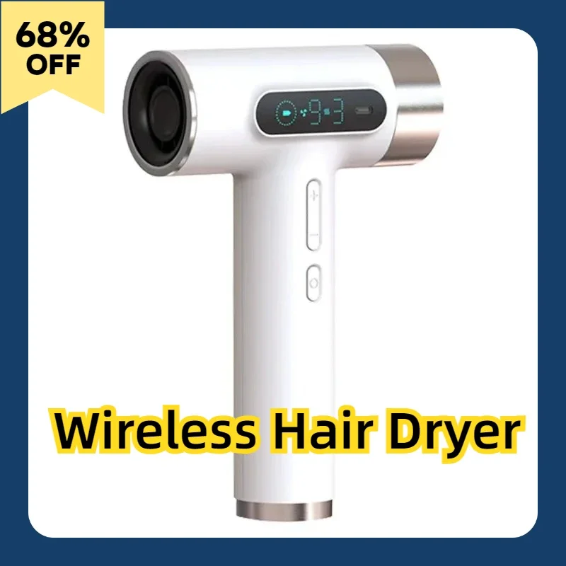 High Speed 100000RPM New Super Portable Wireless USB Charging Hair Dryer Power Wireless Cold/Hot Air Negative Ions 2600mAh