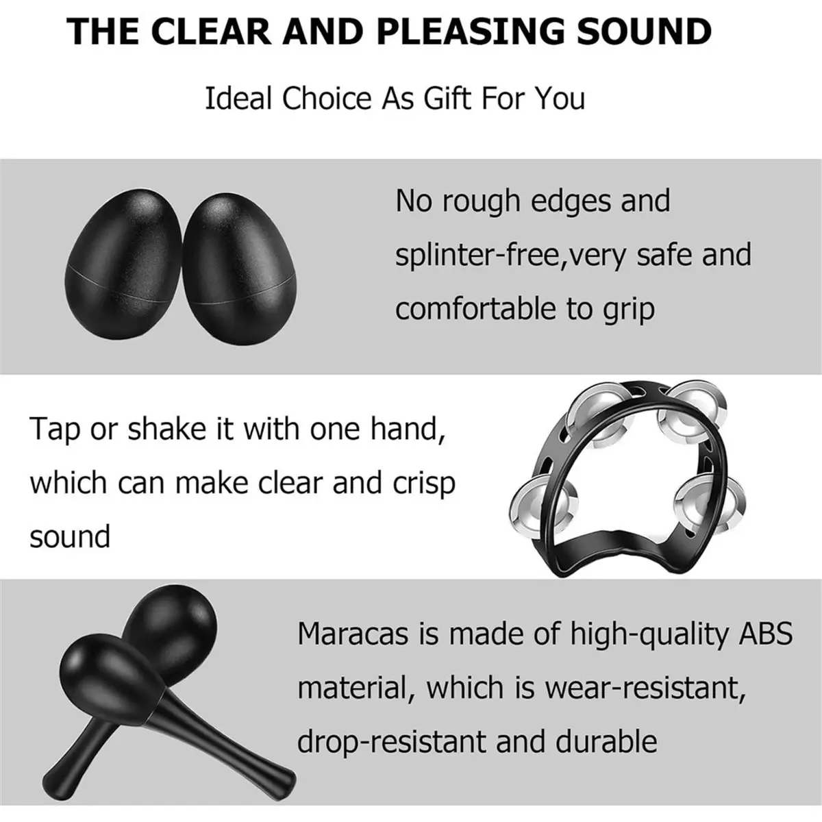 [MEGA SALE]1set Percussion Set, Handheld Percussion Instrument, Hand Drum and Egg Shaker, Party Sand Hammer KTV