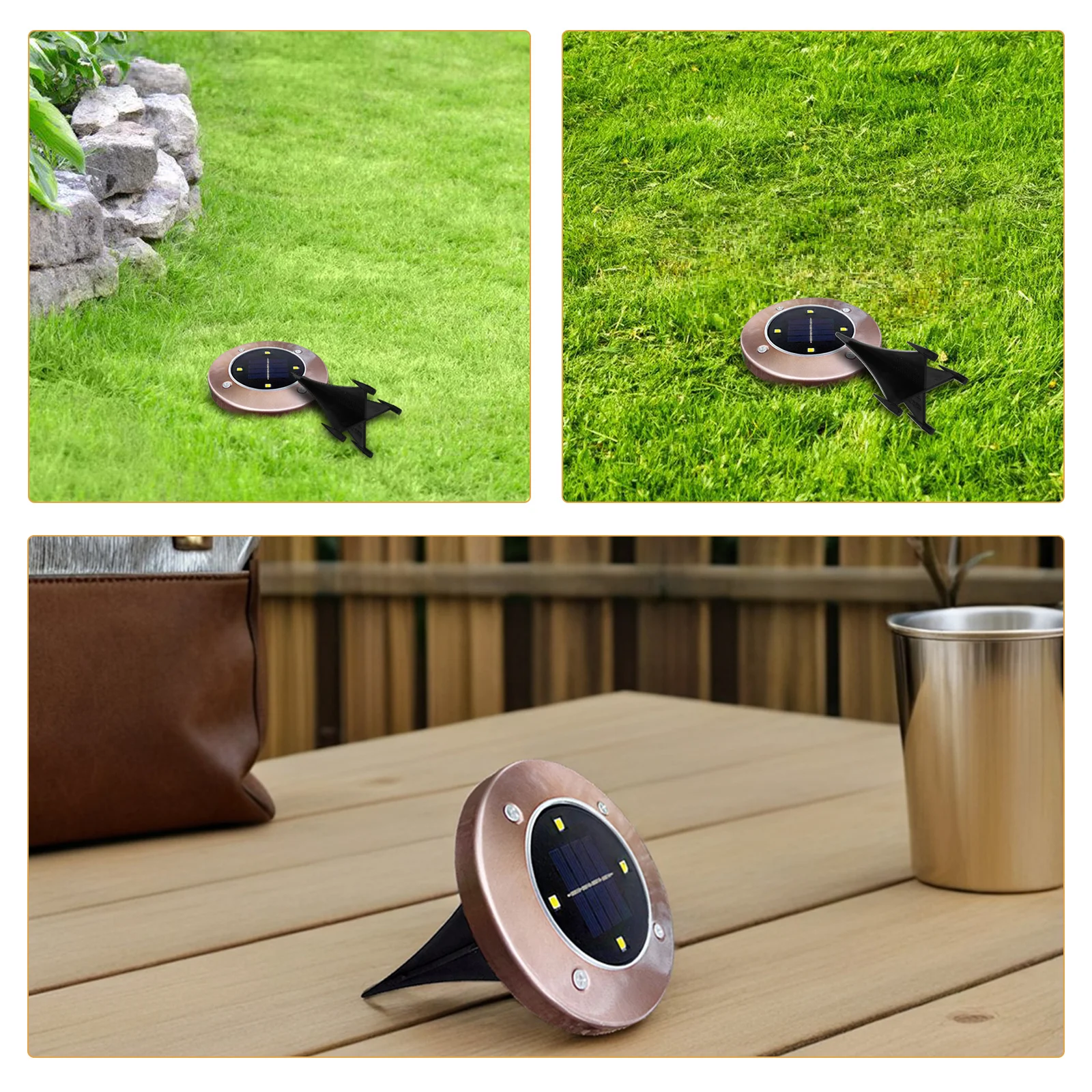 

12Pcs Ground Stakes for Solar Lights All Season Plastic Light Spikes with Anti Rotation Design for Yard Garden Landscape