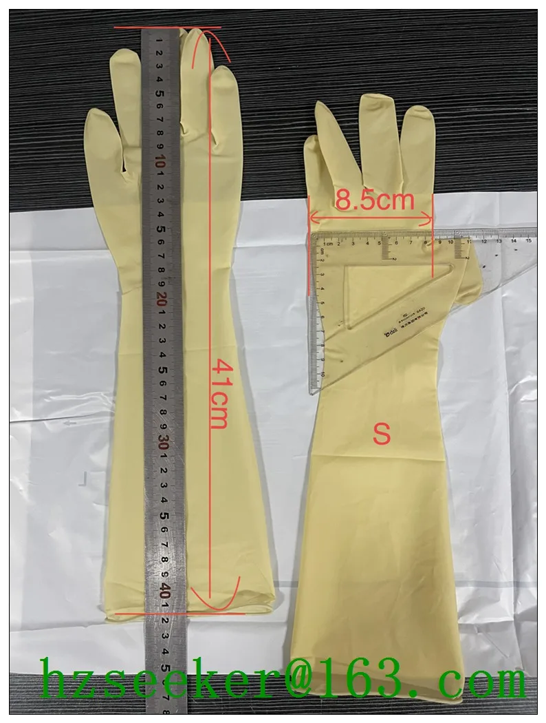 Ansell Bioclean Extra Blas (1Pair)Disposable Latex Cleanroom  Glove ISO Class 4 & EU GMP Grade A/B  Length 400mm or 16 inch