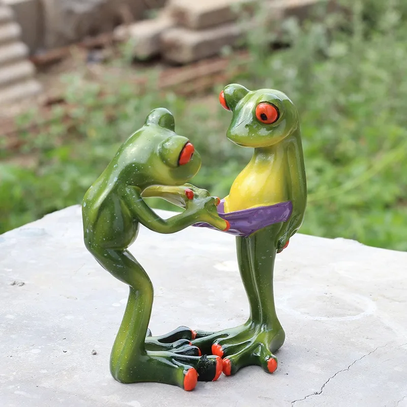 Crystal Yoga Practicing Anuran Resin Artifact Viral Home Decor Comical Present Resin Frog Ornament  Funny Animal Desk Figurine