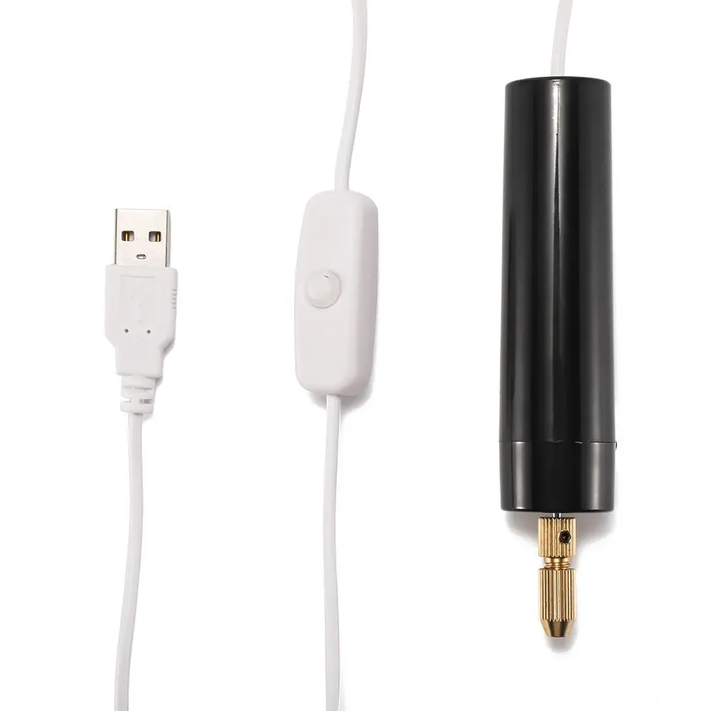 Handheld Mini Electric Drill Drill Bits Included USB Pulg in Rotary Grinder Tool Rotary Mechanism Engraving Pen Woodworking