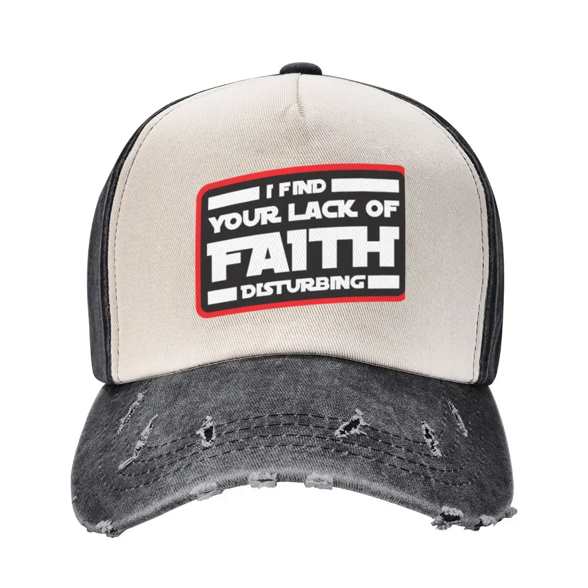 I Find Your Lack of Faith Disturbing Red Baseball Cap Sunscreen Luxury Brand Golf Hat Men's Hats Women's