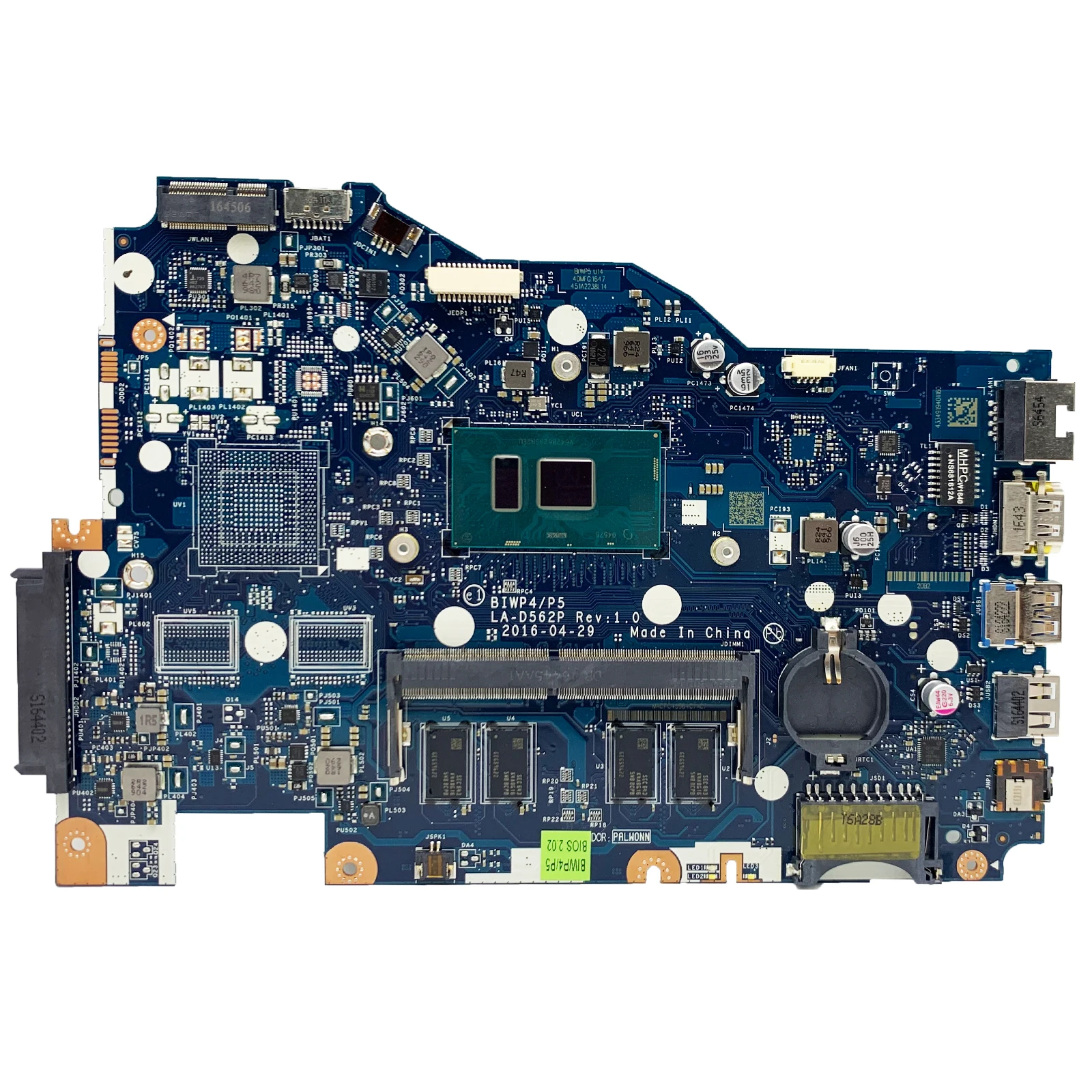 AKEMY For Lenovo Ideapad 110-15ISK Laptop Motherboard LA-D562P 5B20L8290211 5B20M8165911 With CPU i3 i5 i7 6th 4G-RAM Mainboard