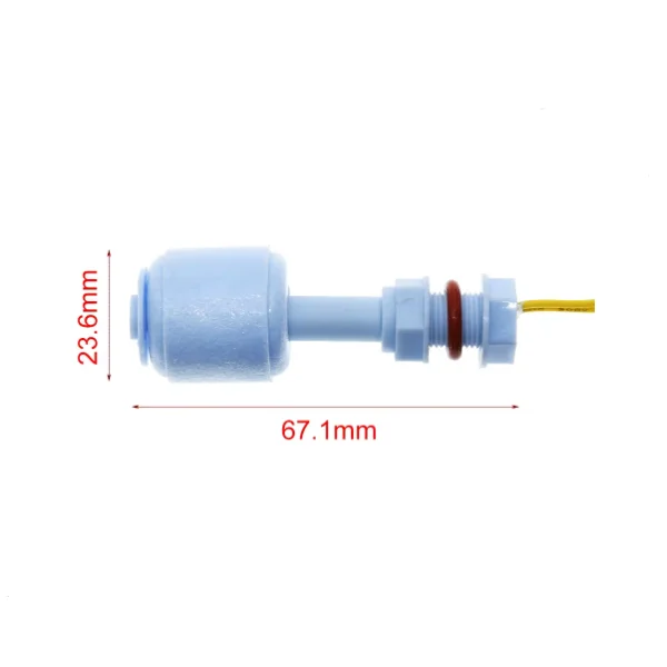 PP plastic small float switch liquid level switch water level sensor anti-corrosion and acid alkali resistance 52MM
