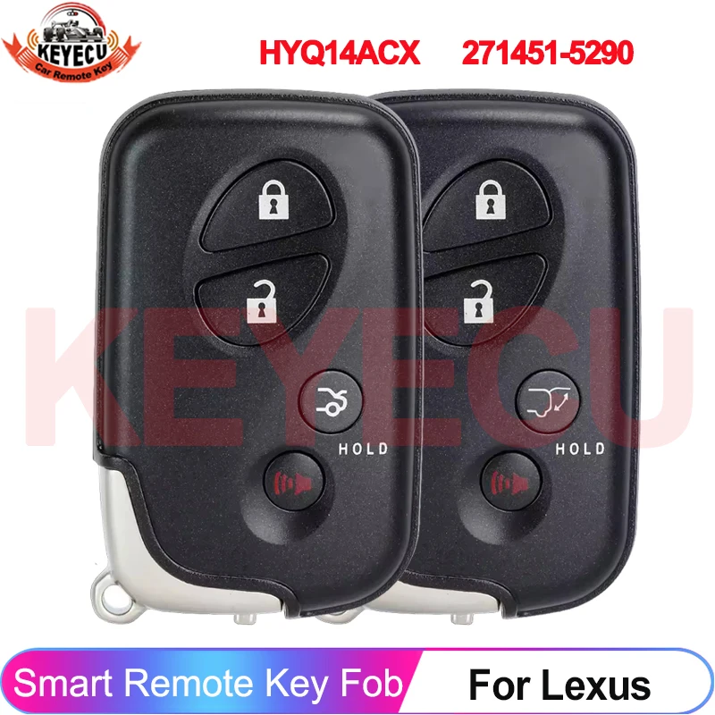 Smart Key Card HYQ14ACX Board ID: 271451-5290 For Lexus GX460 RX350 RX450h LS460 LS600h CT200h 2009-2016 Keyless Go Fob 314.3MHz