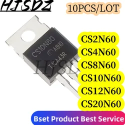 10 piezas CS20N60 TO-220 20N60 CS20N60A8H CS2N60 CS4N60 CS8N60 CS10N60 CS12N60 FET auténtico