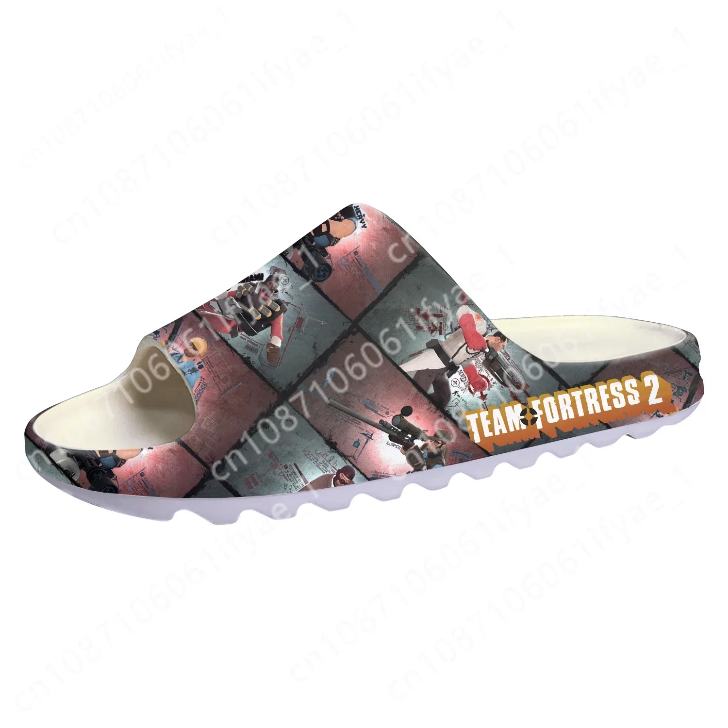 

Team Fortress 2 Soft Sole Sllipers Hot Cartoon Game Mens Womens Teenager Fashion Home Clogs Custom Water Shoes on Shit Sandals