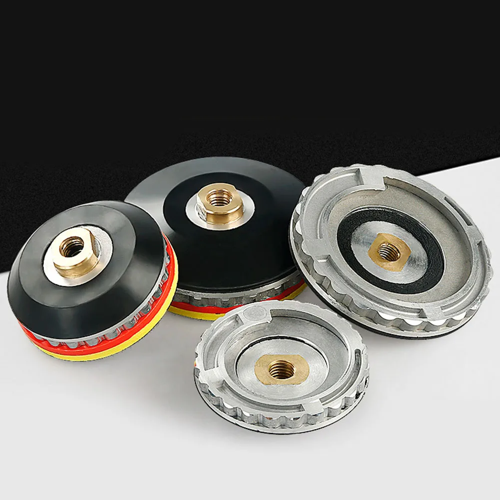 1pc 5/8-11 Snail Lock Backer Pad 4 5 Inch Aluminum Rubber Adapter For Angle Grinder Wet Stone Polishing Disc Holder