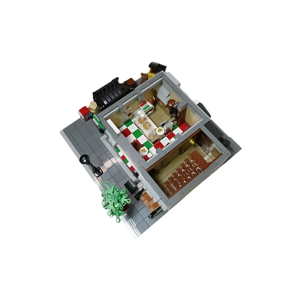 Gobricks MOC 映画シーンピーターパーカーズアパートモジュラービルディングブロッククラシックストリートビュー建築レンガおもちゃキッズギフト