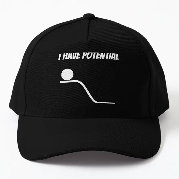 I Have Potential Funny Physics Joke  Baseball Cap Hat Czapka Spring   Summer Black Solid Color Fish Women Printed Sun Snapback