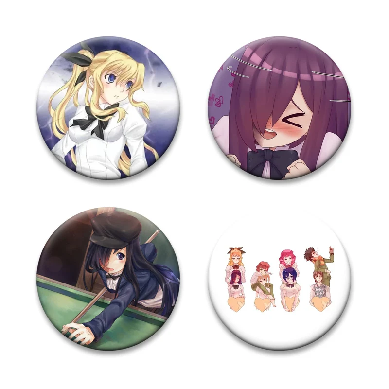 أنيمي كاتاوا شوجو شارة ايكيزاوا هاناكو الكرتون التلبيب دبابيس دبابيس مستديرة رائعة لحقيبة الظهر اكسسوارات مجوهرات هدايا