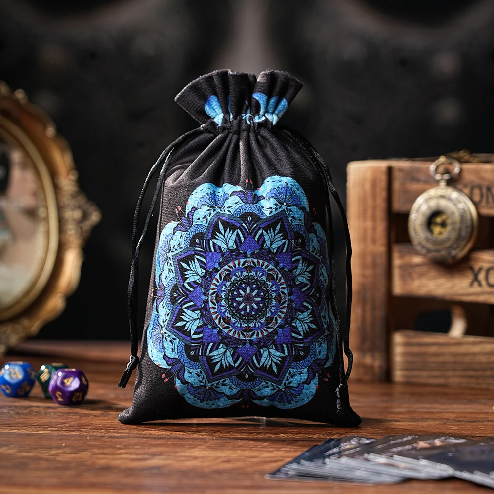 6 pcs Velvet Tarot Oracle Cards Storage Bag Tarot Pouch Rune Dice Crystal Jewelry Bag Multiple Use Pouch Witch Divination