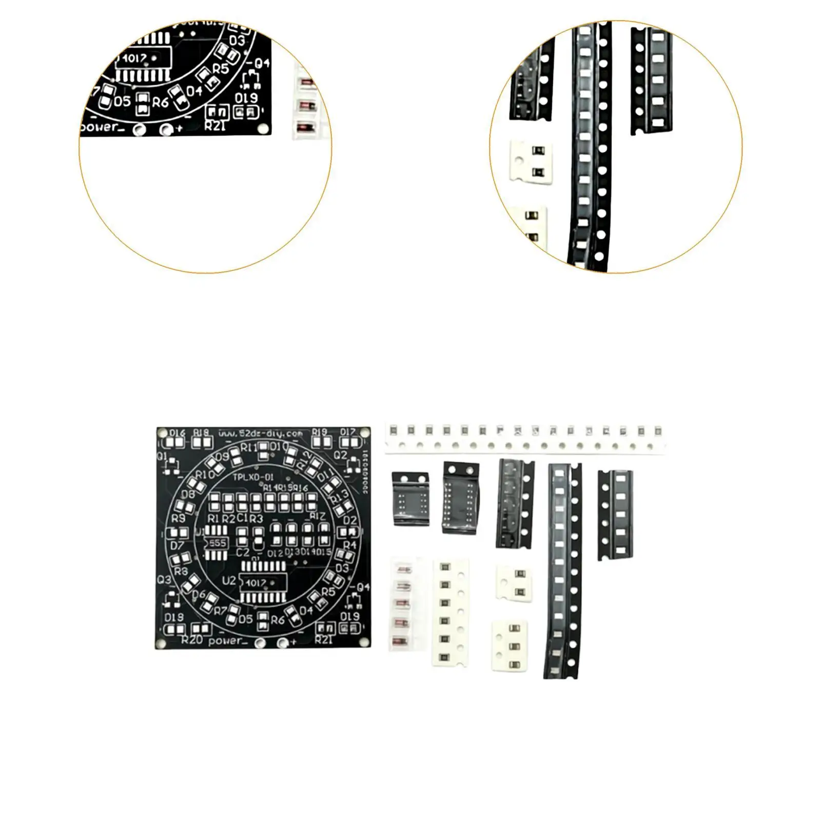 Electronic Project PCB DIY Flowing Light Soldering Training Kit for Beginner SMD Skill Practice
