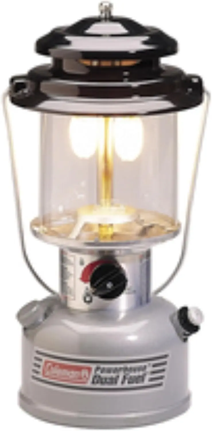 Fuel Lantern Shines up to 800 Lumens, 2-Mantle Lantern Uses Coleman Liquid Fuel or Gasoline with Adjustable Brightness