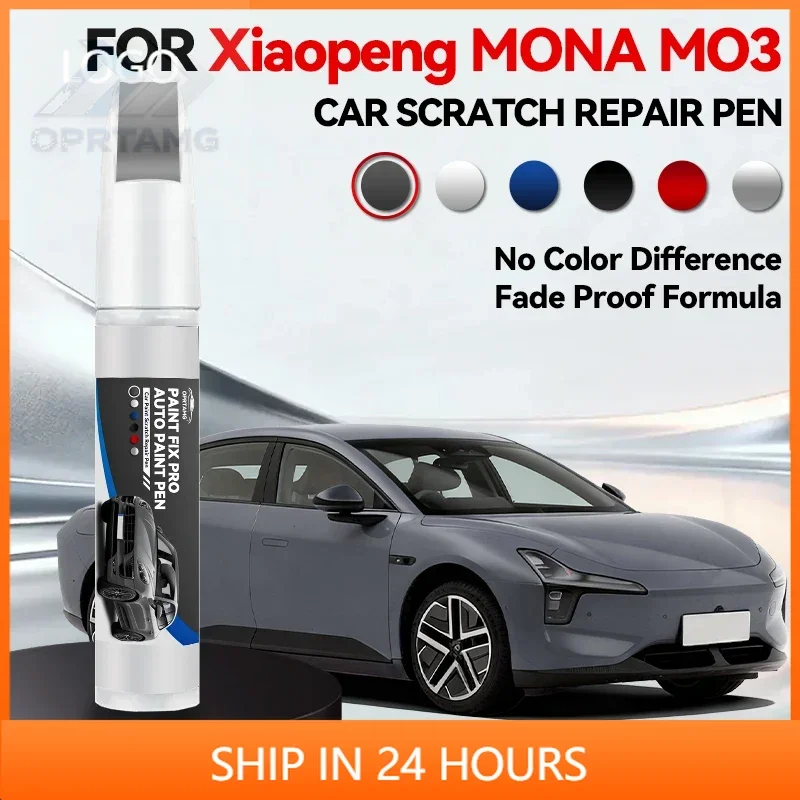 Caneta de Reparo de Pintura Exclusiva para Xiaopeng MONA MO3, Removedor de Arranhões DIY, Acessórios Automotivos Preto e Branco Ora