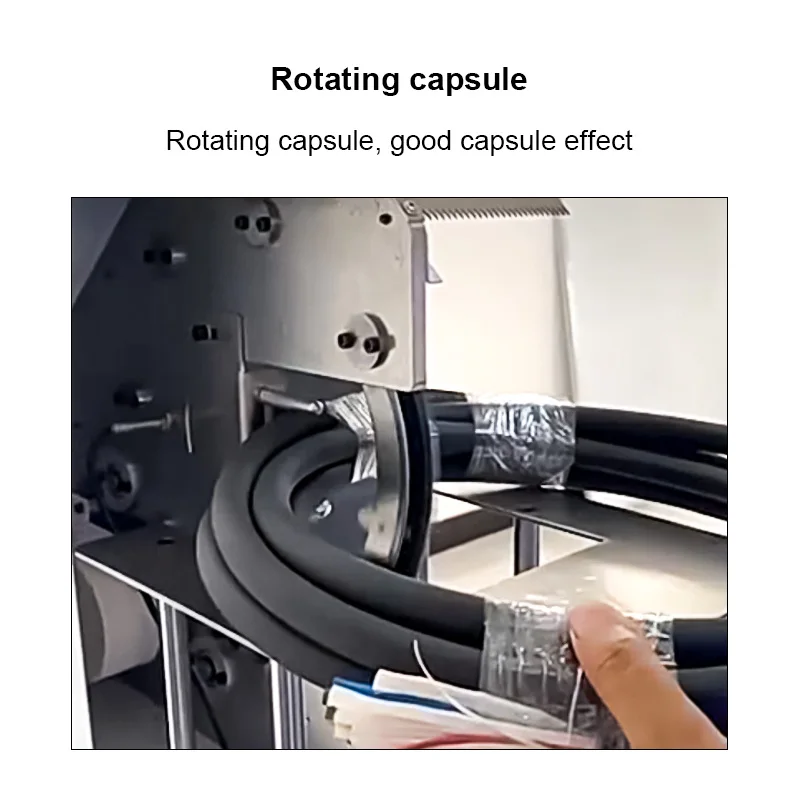 Semi automatic wrapping machine PE film stretching winding small desktop wire and cable packaging wrapping machine