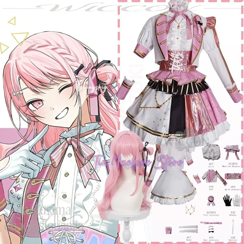 

Anime Game Project Sekai 5th Anniversary תחפושות Cosplay Akiyama Mizuki New Idol Uniform Pink Sweet Lolita Christmas Halloween