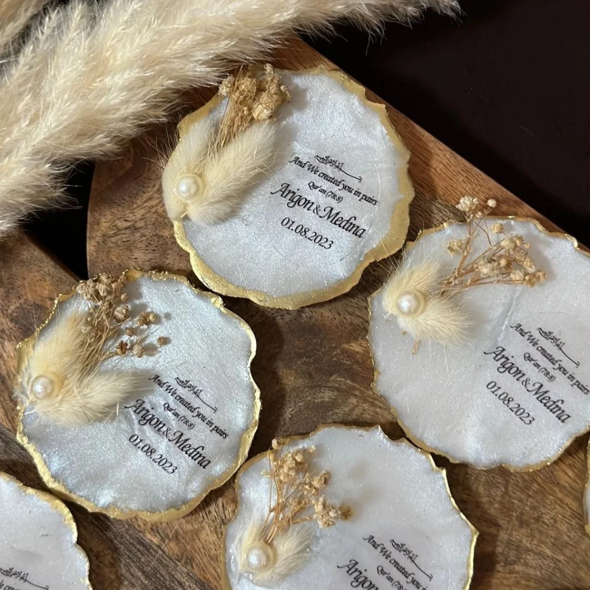 10 قطع من هدايا مغناطيس الزفاف • مخصصة 7 سم مغناطيس ثلاجة إيبوكسي لصالح الزفاف • مغناطيس لصالح الزفاف • هدية الخطوبة • زهرة #2