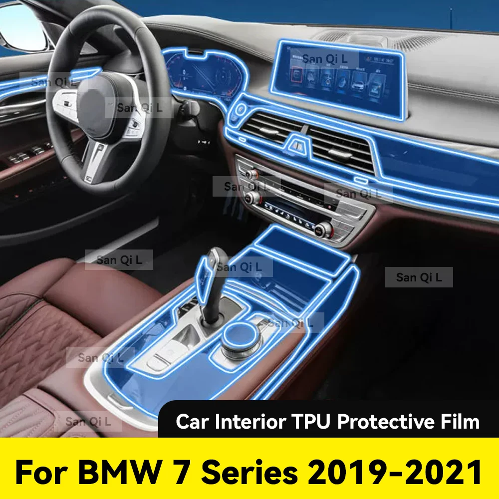 

Интерьер ТПУ для BMW 7 серии 2019-2021, защитная пленка, защита от царапин, панель коробки передач, навигационный экран, автомобильный