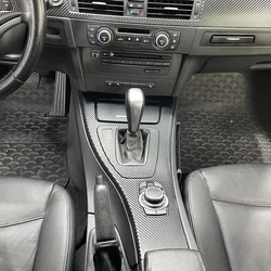 For BMW 3 Series E90 4Doors 05-12 Interior Central Control Panel Door Handle Carbon Fiber Stickers Decals Car styling Accessorie