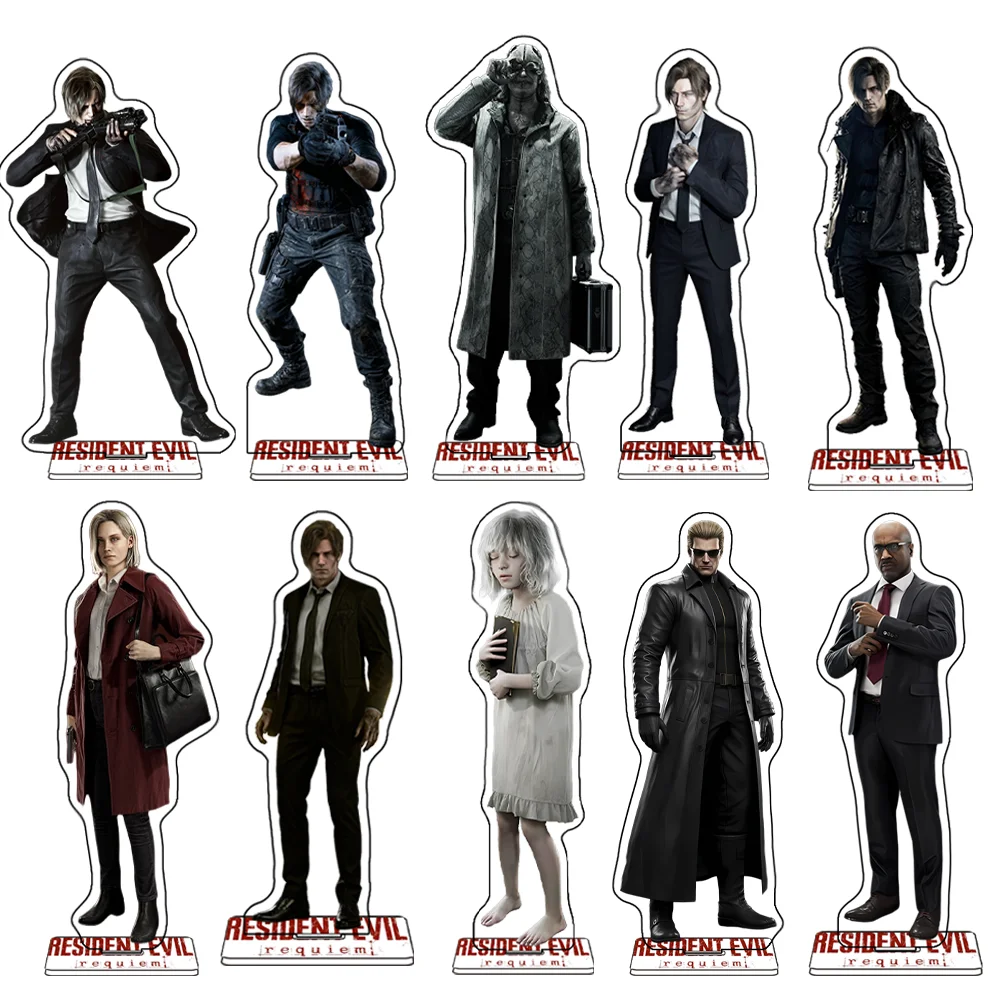 Resident Evil Requiem 15CM Leon Scott Kennedy Grace Ashcroft Acrylic Stand Keychain Character Model Desk Decor Collect Fan Gifts