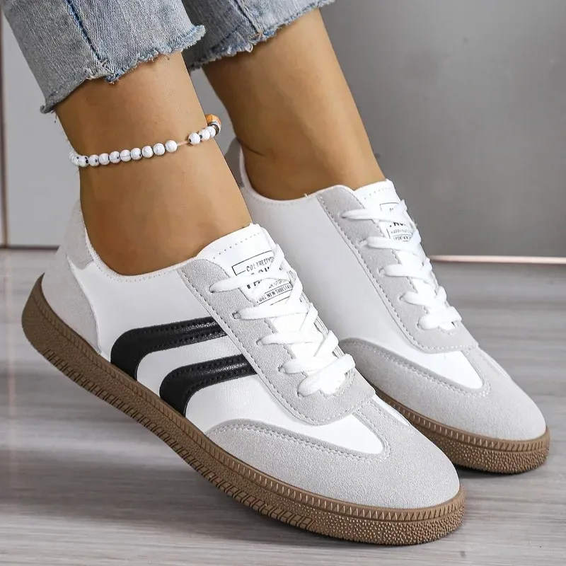 Zapatos para Mujer 2025, Zapatillas informales De tendencia, cómodas zapatillas planas con cordones, zapatillas De tenis transpirables para caminar y trotar, Zapatillas De Mujer