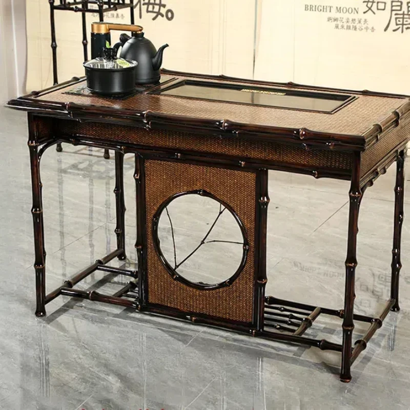 توفر طاولات الطعام الحديثة المصنوعة من الخيزران لتخزين المنزل أو الفنادق لمحلات الشاي الحرفي #5