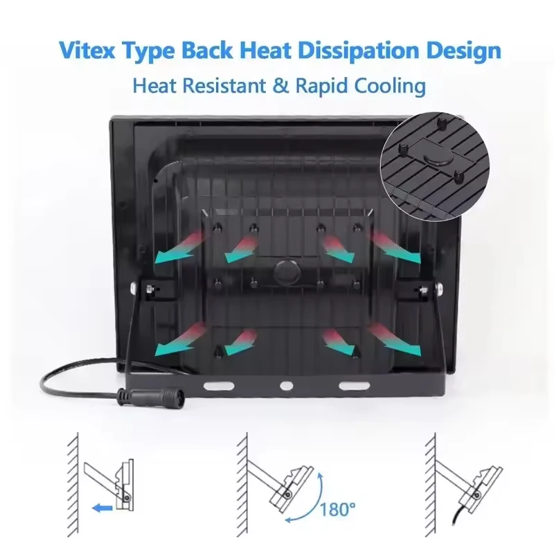 Solar Flood Lights 54-362LED Remote Control Solar Powered Spotlight Outdoor Waterproof IP67 Villa Street Light Adjustable Angle