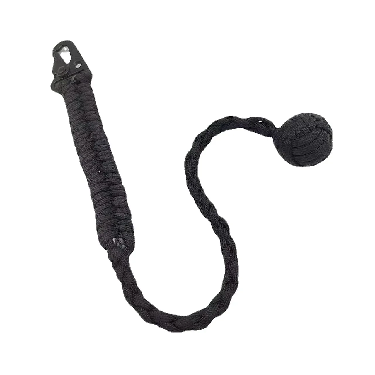 Outdoor EDC Monkey Fist Keychain Tools Umbrella rope+steel ball Camping Hiking Window Breker Tool