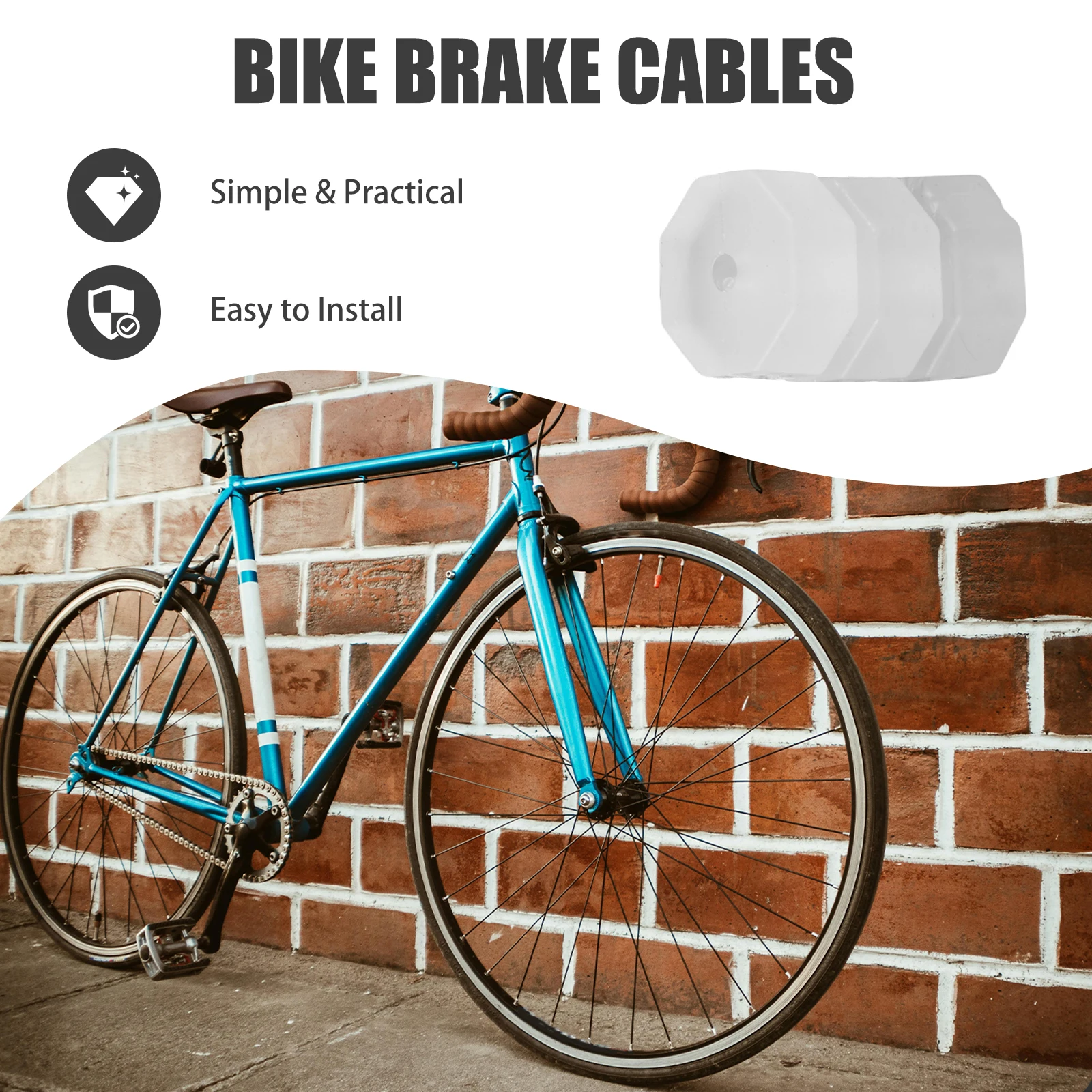 

50pcs Silicone Bike Brake Donuts Bicycle Brake Parts Protective Octagonal O-Ring Durable Long Lasting Replacement Cable