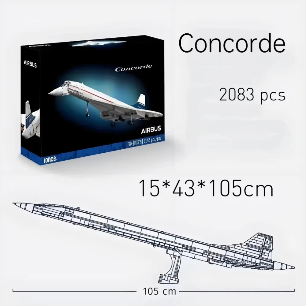 

2025 New Airbus Concorde Building Kit Supersonic Airliner Space Shuttle Model Educational Toy For Children Birthday Gift